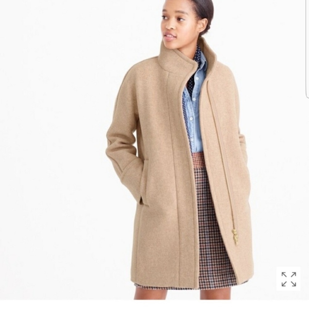 J crew stadium wool coat NAVY